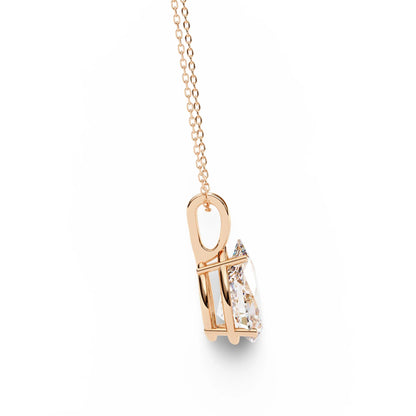 Perry Pear shape Lab Grown Diamond Solitaire Pendant in Gold - Jewelslane