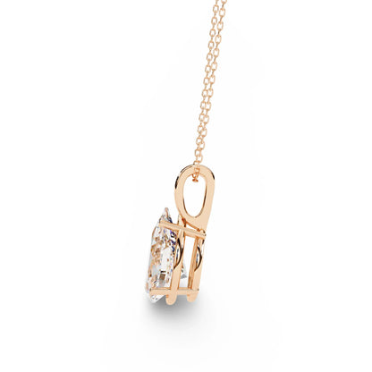 Perry Pear shape Lab Grown Diamond Solitaire Pendant in Gold - Jewelslane