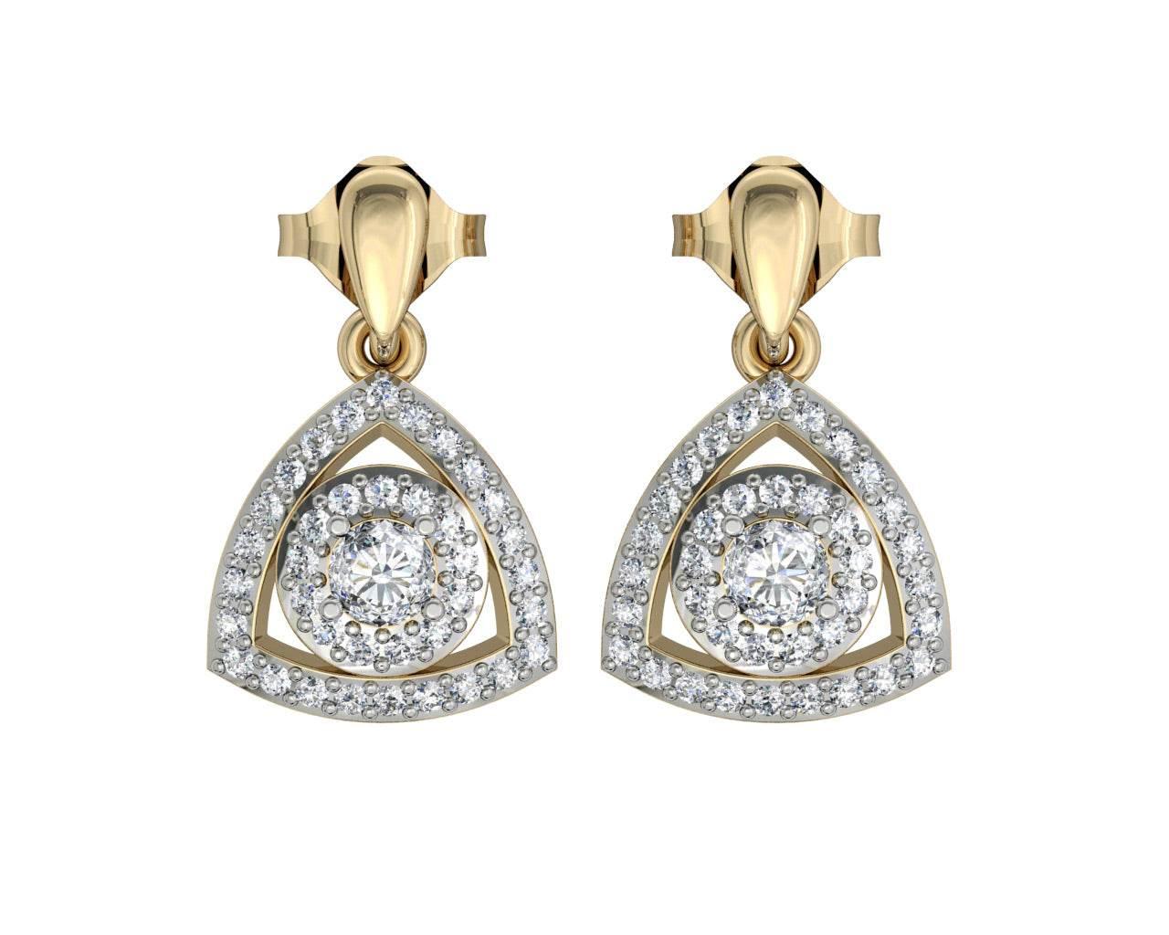Petite Diana diamond Drop Earrings - Jewelslane