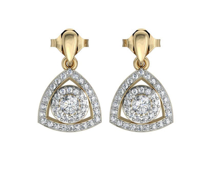 Petite Diana diamond Drop Earrings - Jewelslane