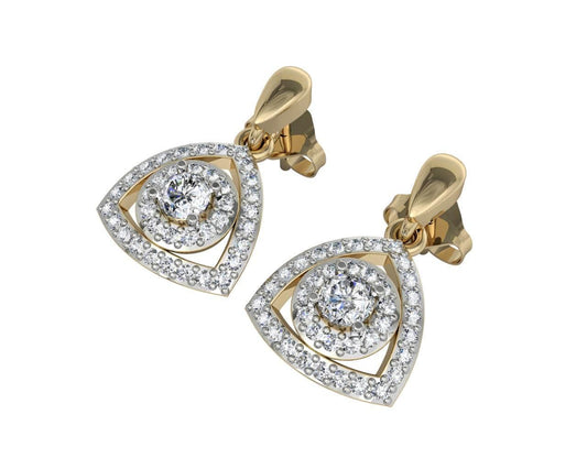 Petite Diana diamond Drop Earrings - Jewelslane