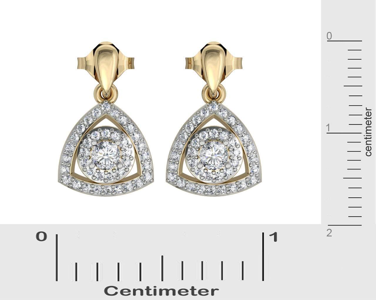 Petite Diana diamond Drop Earrings - Jewelslane
