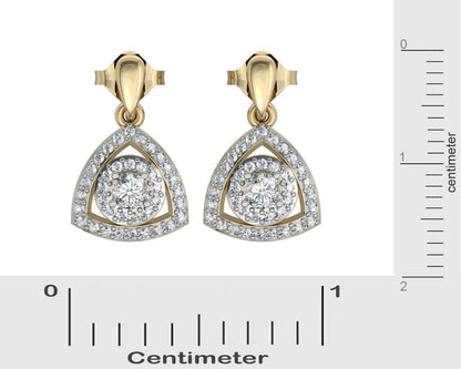 Petite Diana diamond Drop Earrings - Jewelslane
