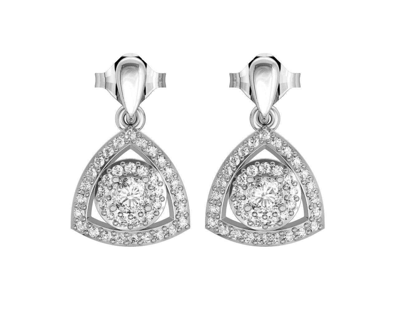 Petite Diana diamond Drop Earrings - Jewelslane