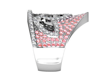 Pink Sapphires & Diamond Ring - Jewelslane
