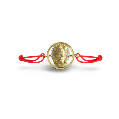Beautiful Bajrang Bali Hanuman Bracelet in Gold with Diamonds