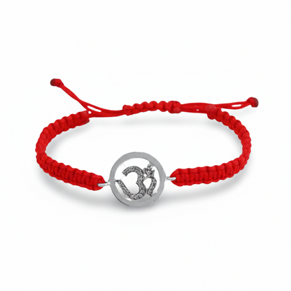 Om Bracelet  Inside Diamond in Silver