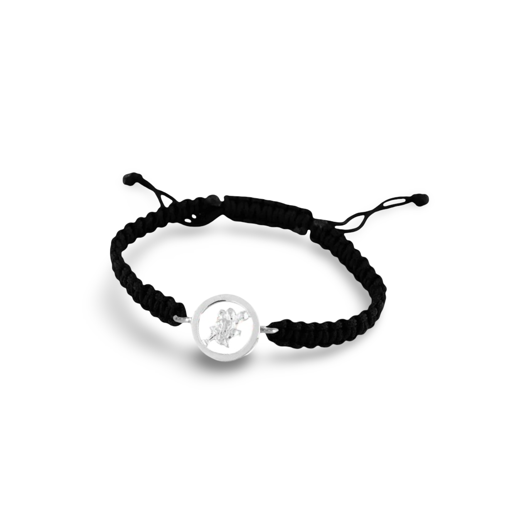 Hanuman Single Diamond Bracelet in Silver - Jewelslane