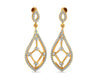 Rai Long Diamond Earrings in Gold - Jewelslane