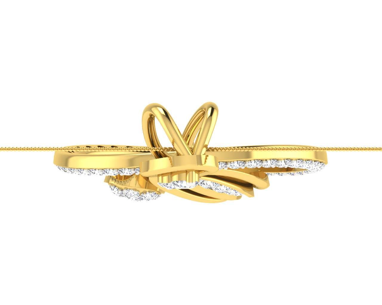 Rainie Diamond Pendant in Gold - Jewelslane
