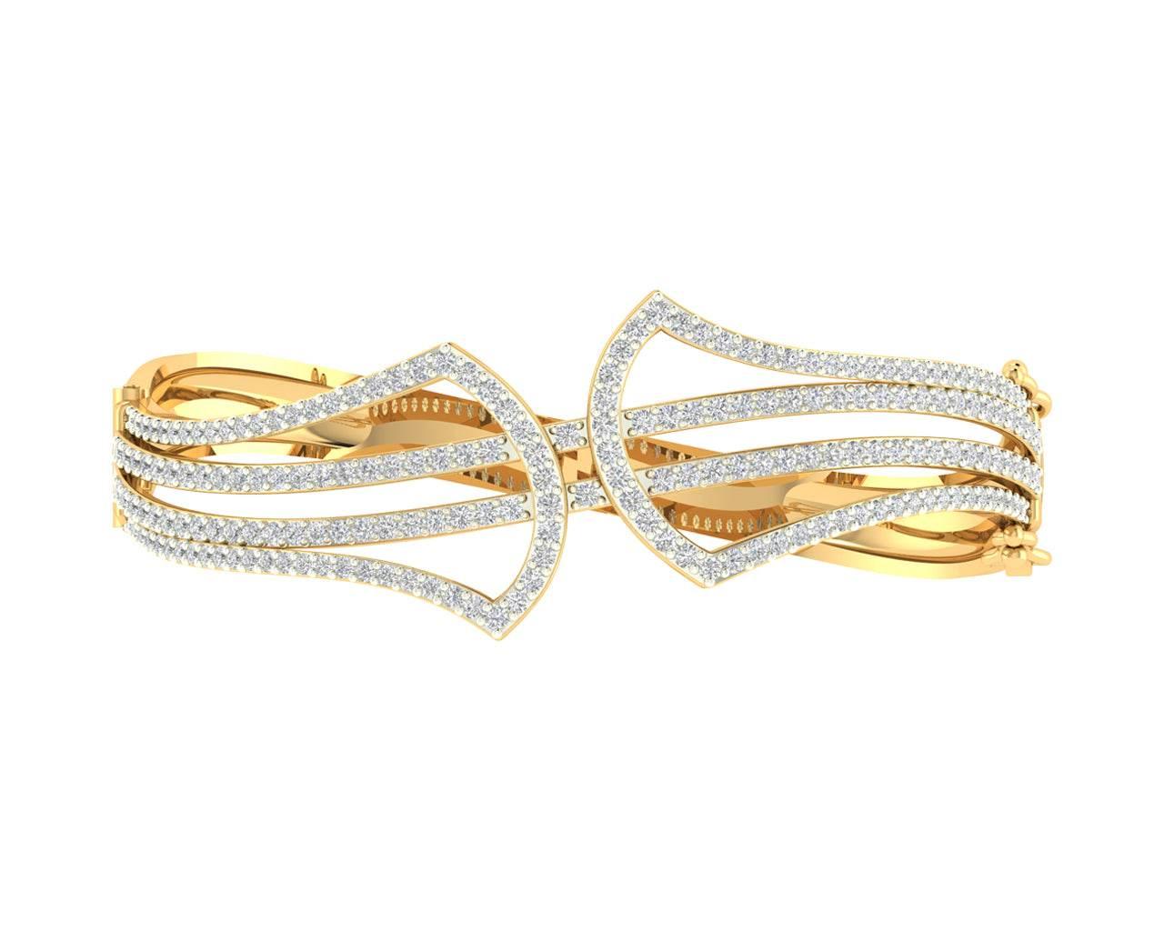 Rami Diamond half bangle - Jewelslane