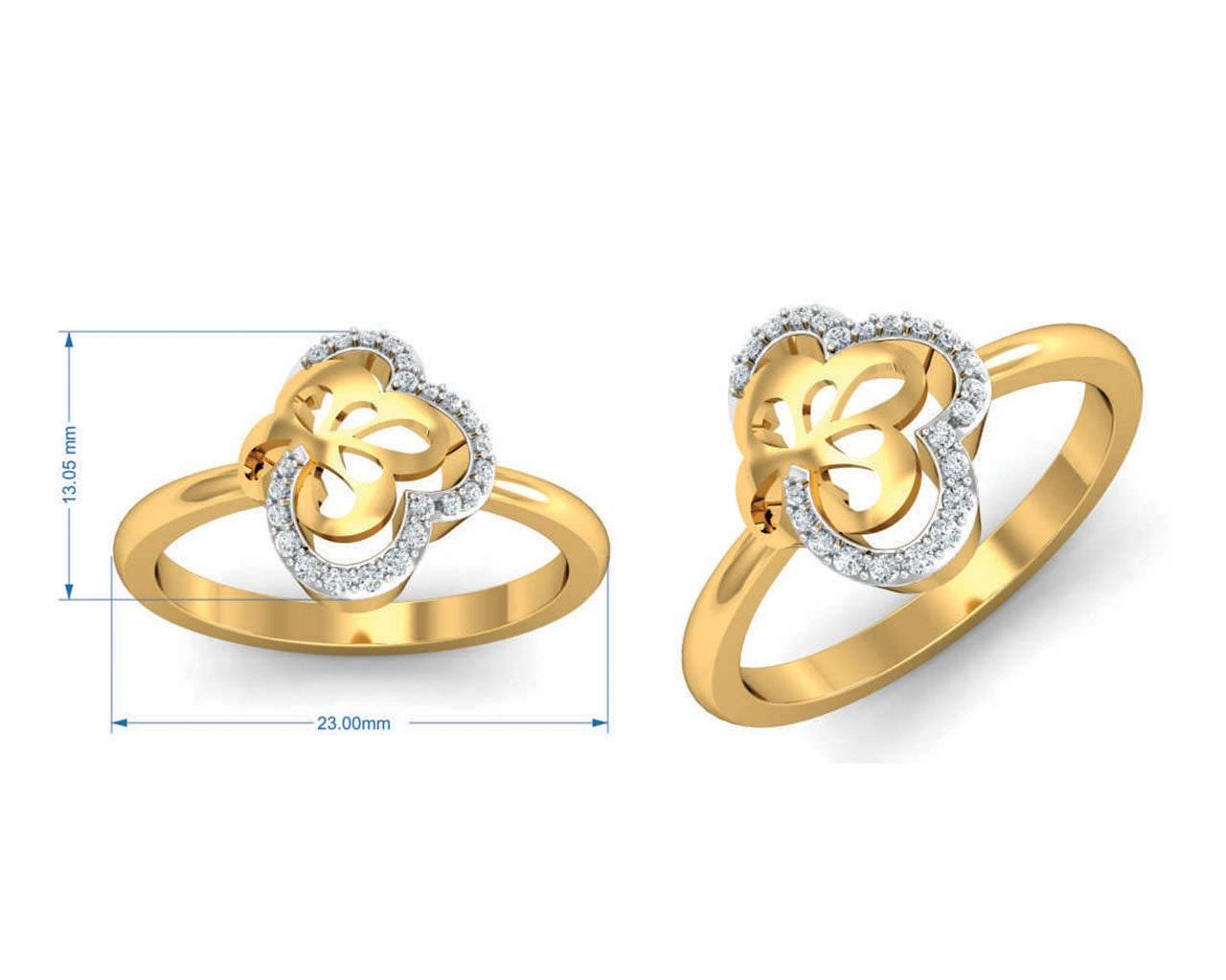 Resa Diamond Ring in Gold - Jewelslane
