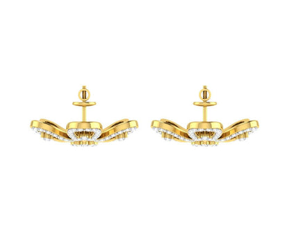 Rhea Diamond Earrings in Gold - Jewelslane