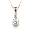 Rici Round Brilliant cut Lab Grown Diamond Pendant in gold - Jewelslane