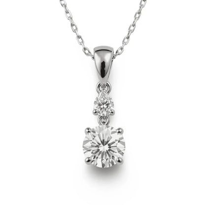 Rici Round Brilliant cut Lab Grown Diamond Pendant in gold - Jewelslane