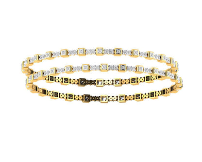 Riya Diamond bangles in Gold - Jewelslane