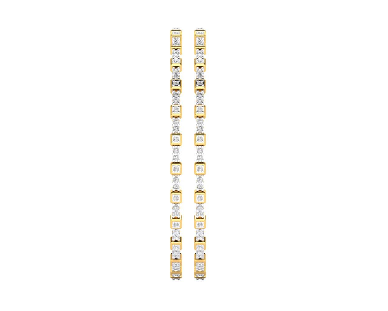 Riya Diamond bangles in Gold - Jewelslane