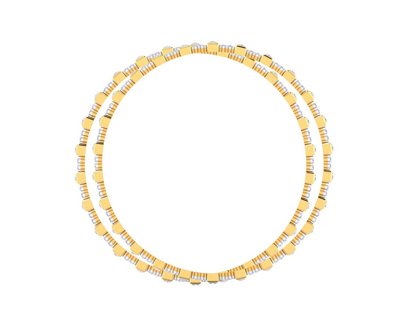 Riya Diamond bangles in Gold - Jewelslane