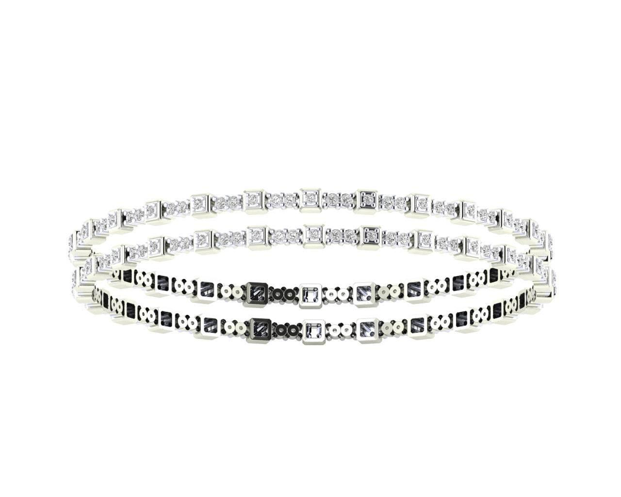 Riya Diamond bangles in Gold - Jewelslane