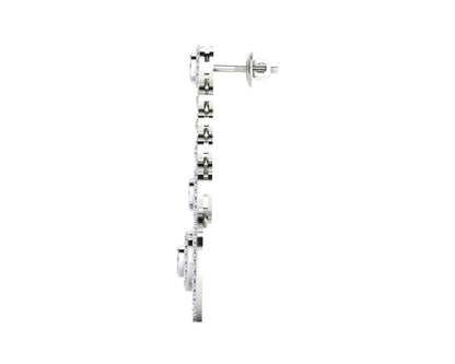 Romy Diamond Dangle drop earrings in Gold - Jewelslane