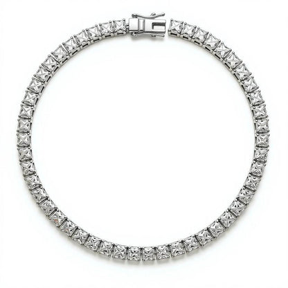 Rory Princess Cut Lab diamond Tennis Necklace - Jewelslane