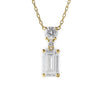 Rya Emerald Cut Lab Diamond Pendant Necklace - Jewelslane