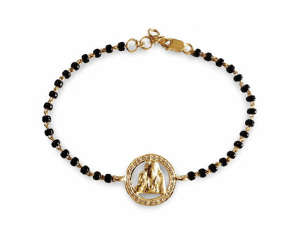 Sai Ram Bracelet with Diamonds on Mangalsutra chain - Jewelslane