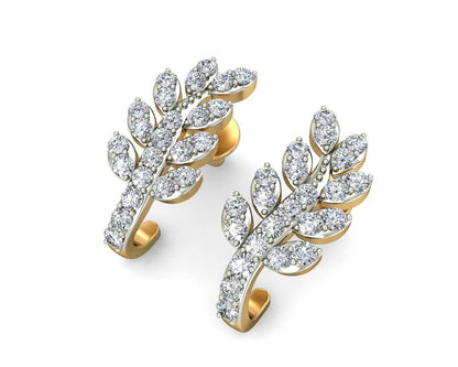 Sain Diamond Earring Half Balis in Gold - Jewelslane