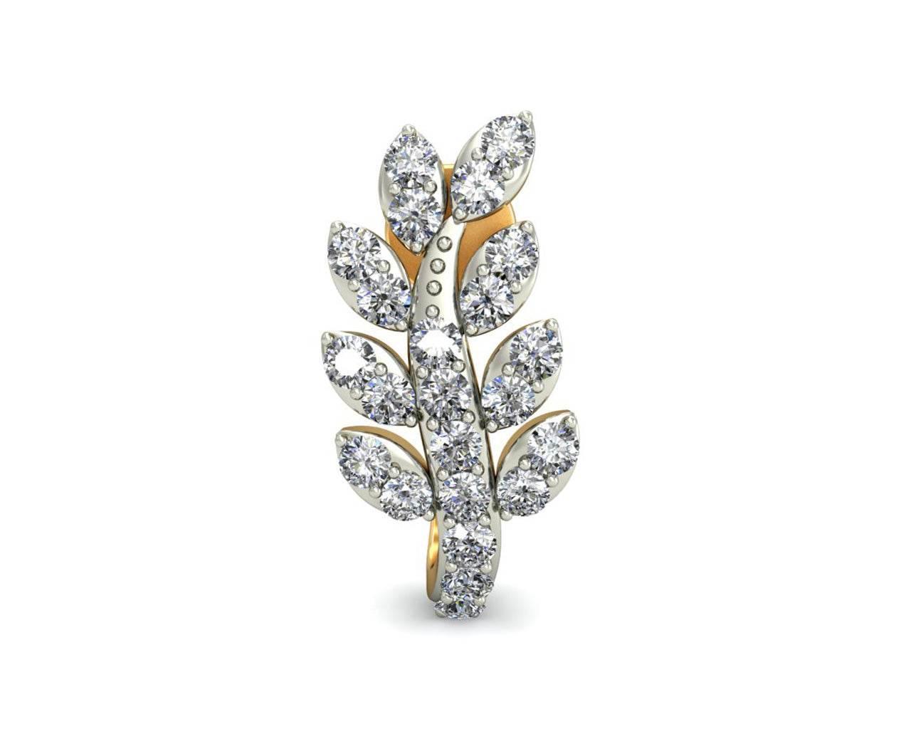 Sain Diamond Earring Half Balis in Gold - Jewelslane