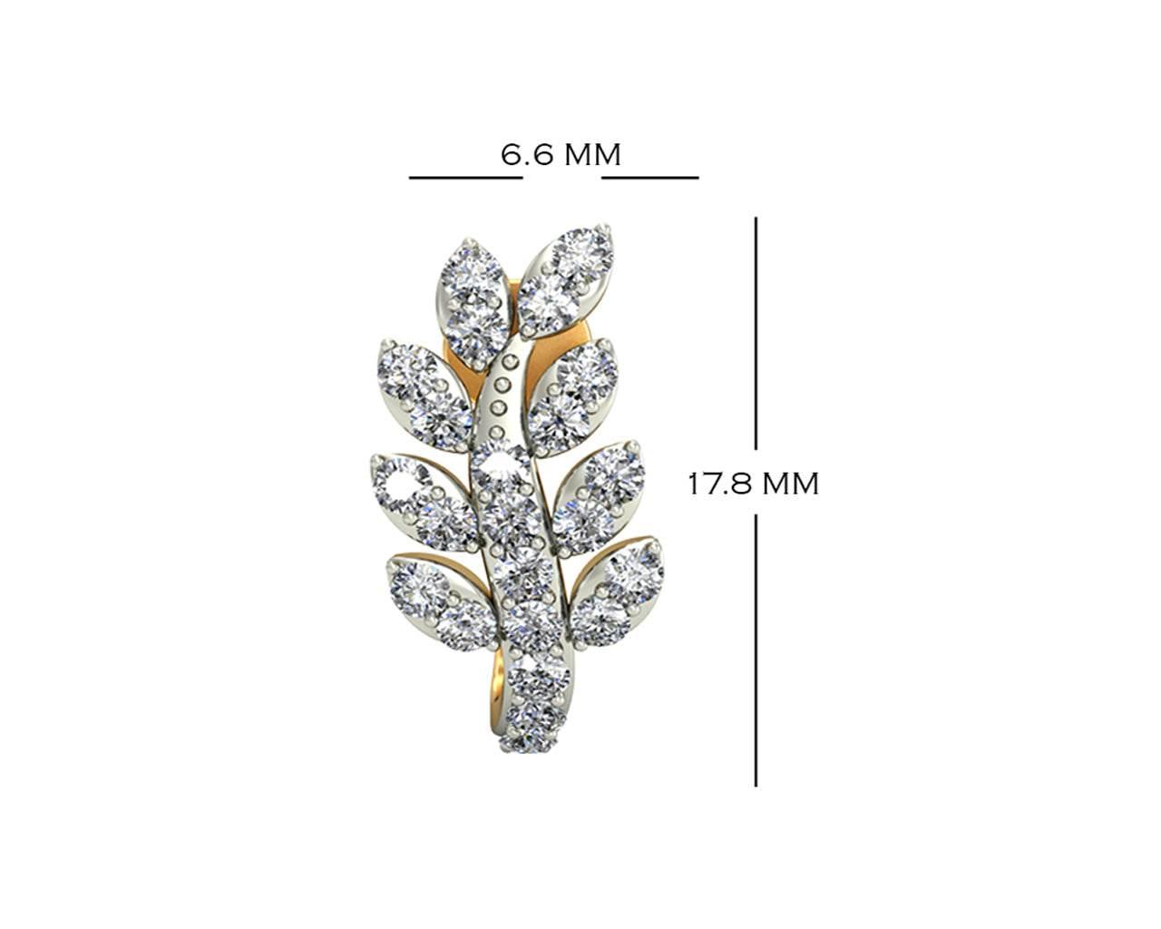 Sain Diamond Earring Half Balis in Gold - Jewelslane