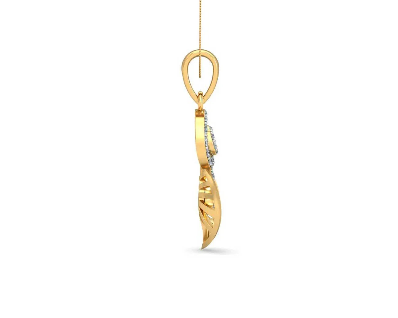 Sama Designer Diamond Pendant in gold - Jewelslane