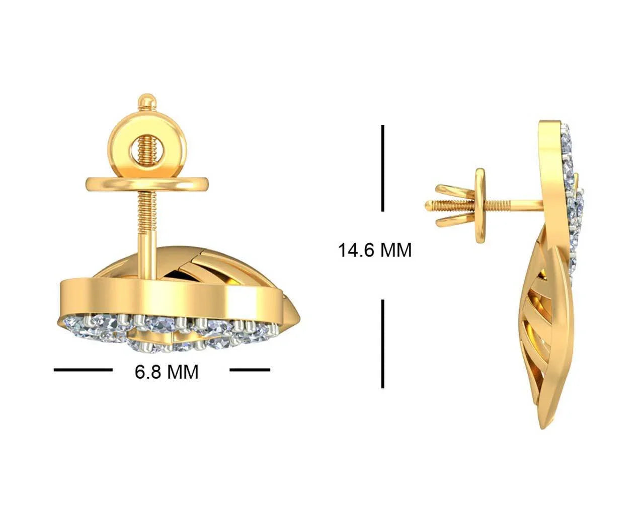 Sama Designer Diamond Pendant, ring & earring set in hallmarked gold - Jewelslane