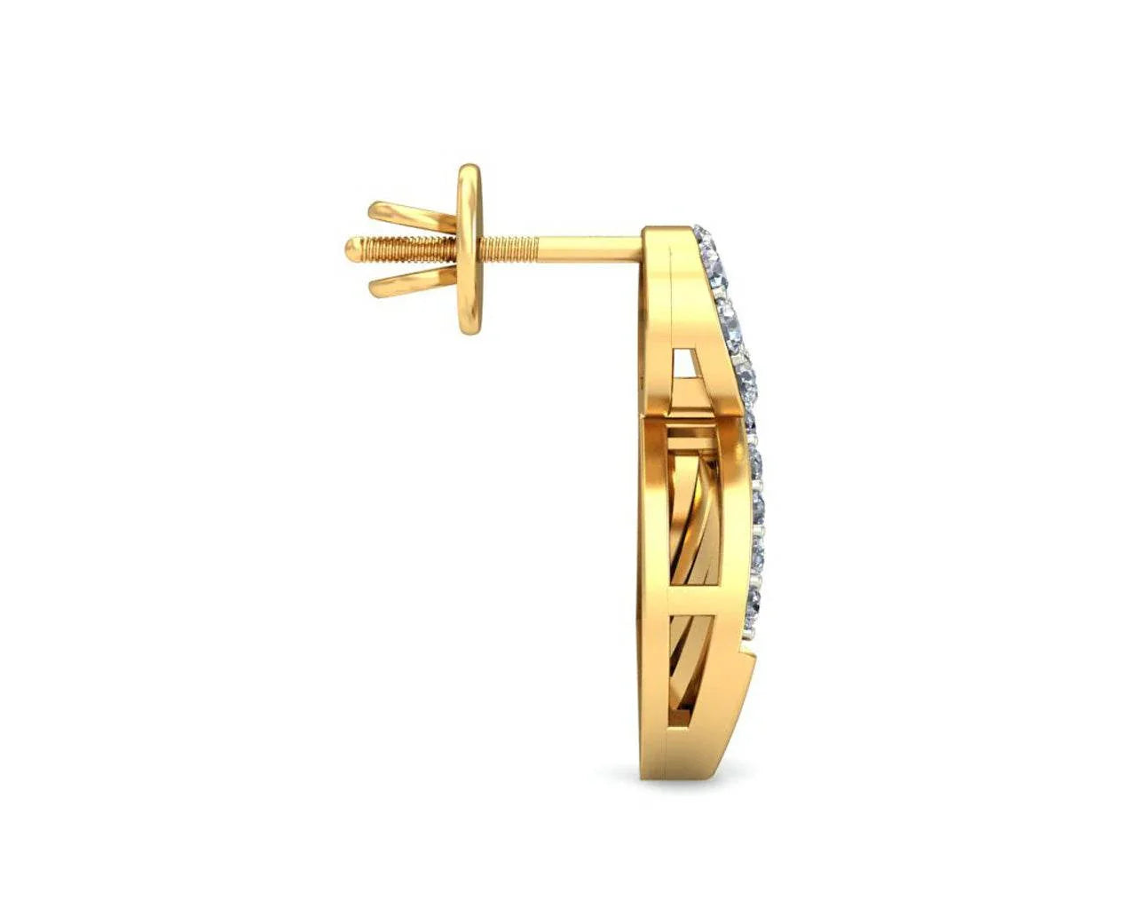Sana Designer diamond earrings in 14k gold - Jewelslane