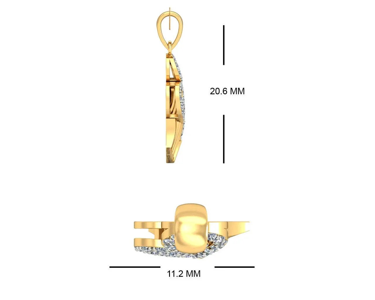 Sana Diamond Pendant in gold - Jewelslane