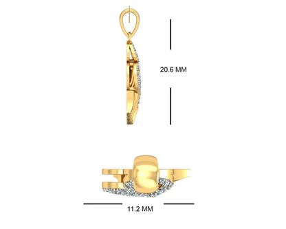 Sana Diamond Pendant in gold - Jewelslane