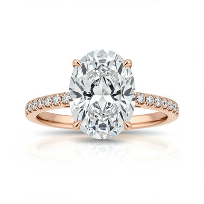 Sana Oval Shape Lab Diamond Engagement Ring - Jewelslane