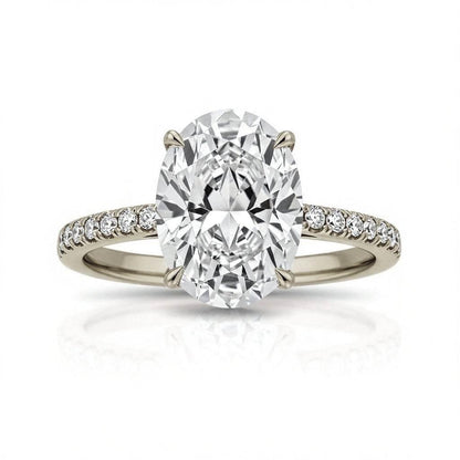 Sana Oval Shape Lab Diamond Engagement Ring - Jewelslane