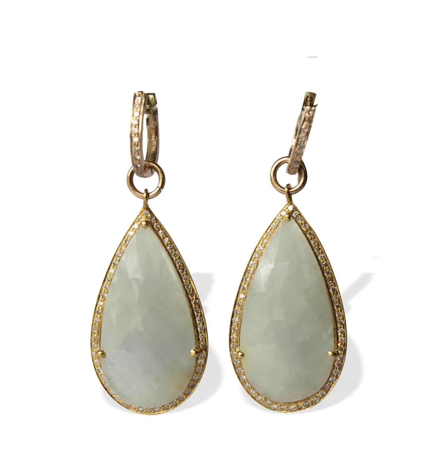 White Sapphire & Diamond Earrings - Jewelslane