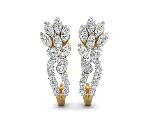 Sara Diamond Earrings in Gold - Jewelslane