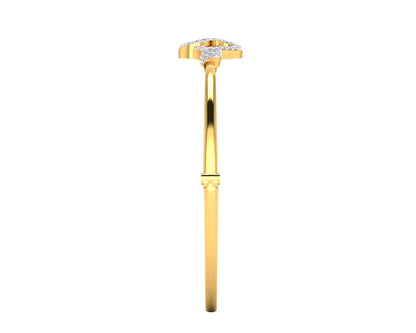 Sara Diamond Bangle For Daily wear in Gold - Jewelslane