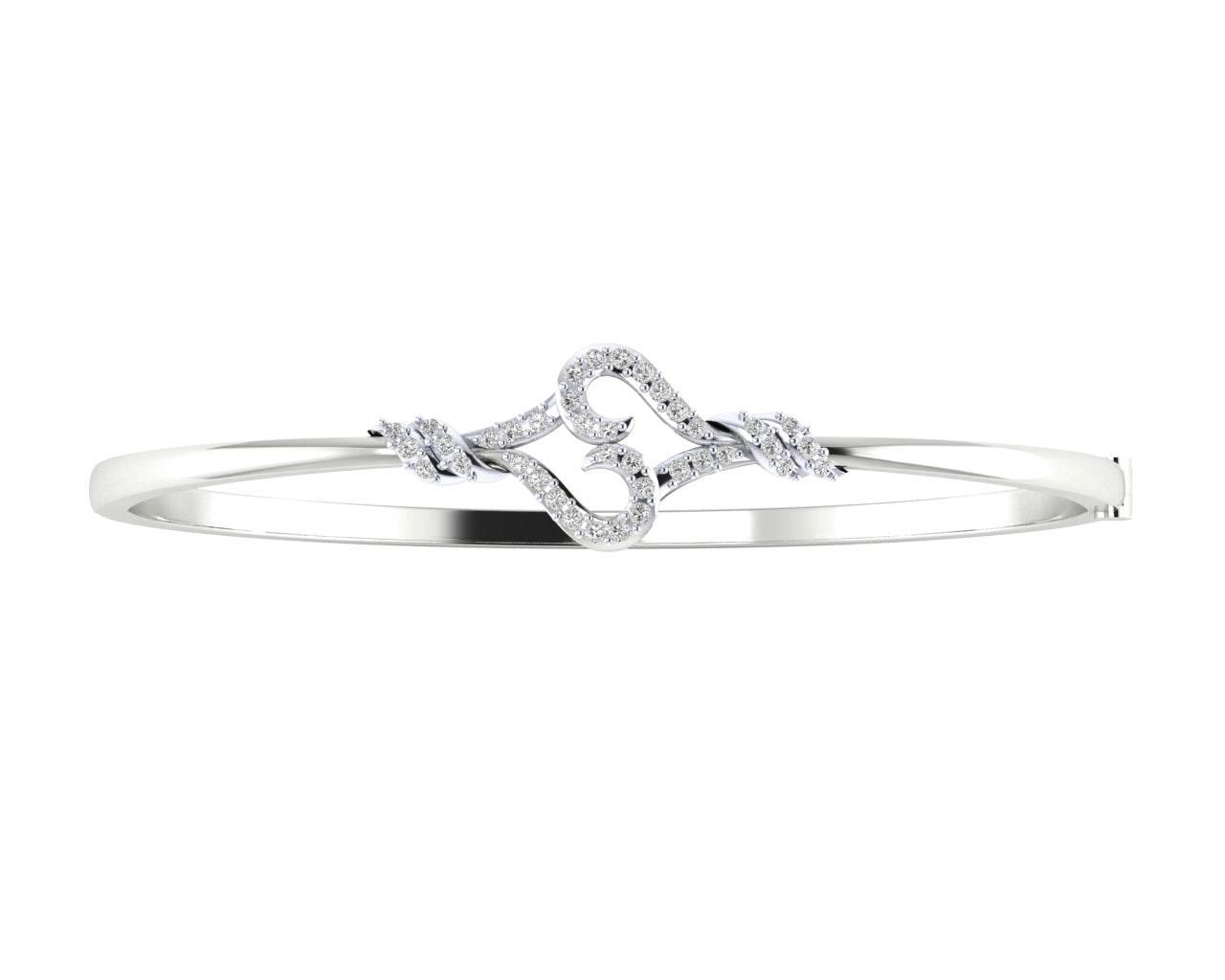 Sara Diamond Bangle For Daily wear in Gold - Jewelslane