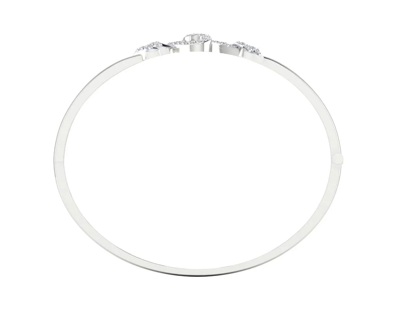 Sara Diamond Bangle For Daily wear in Gold - Jewelslane