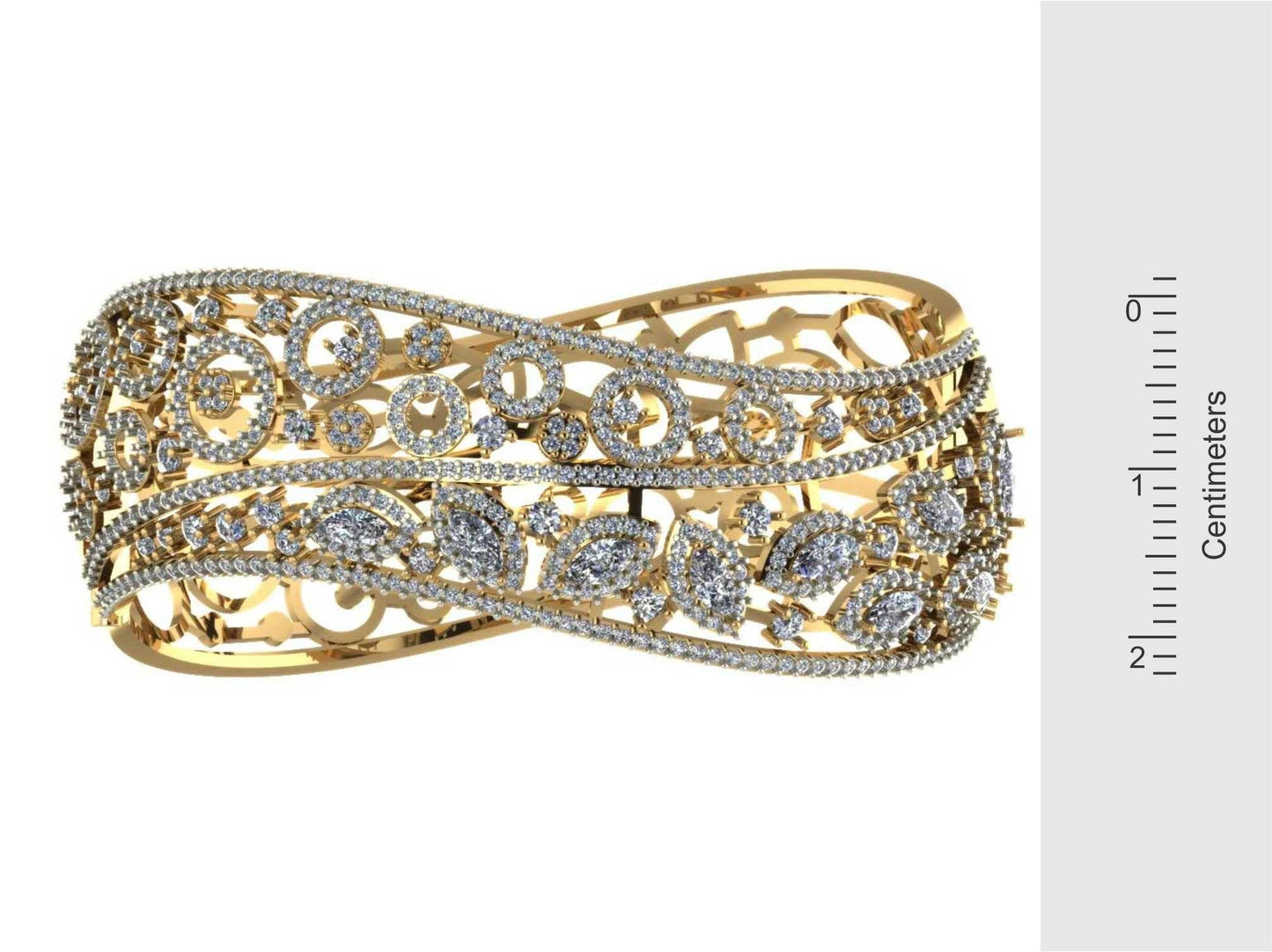 Designer Diamond Bangle - Jewelslane