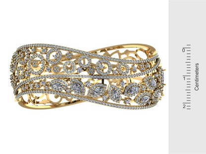 Designer Diamond Bangle - Jewelslane