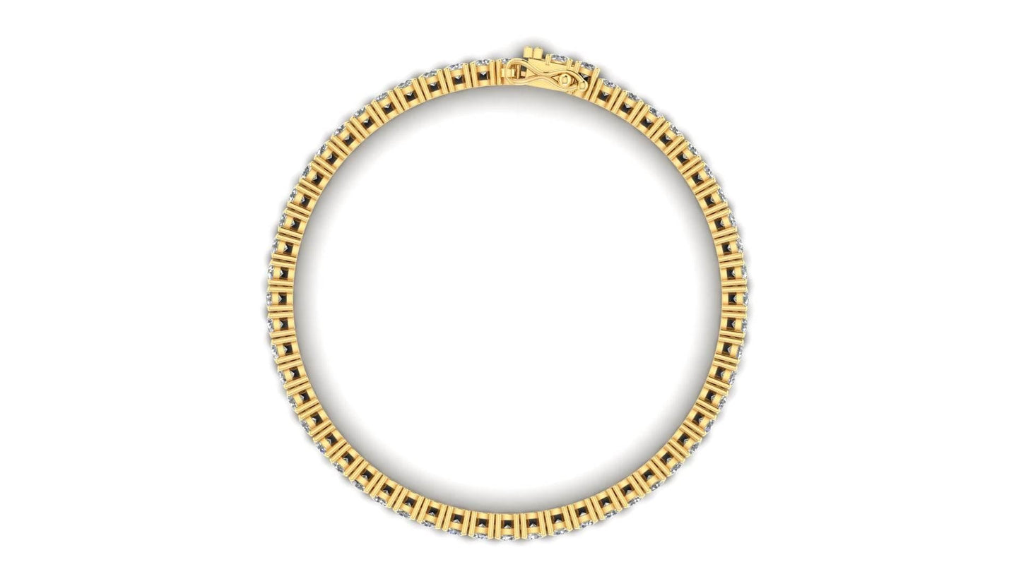 Seher Lab Grown Diamond Tennis Bracelet in Gold - Jewelslane