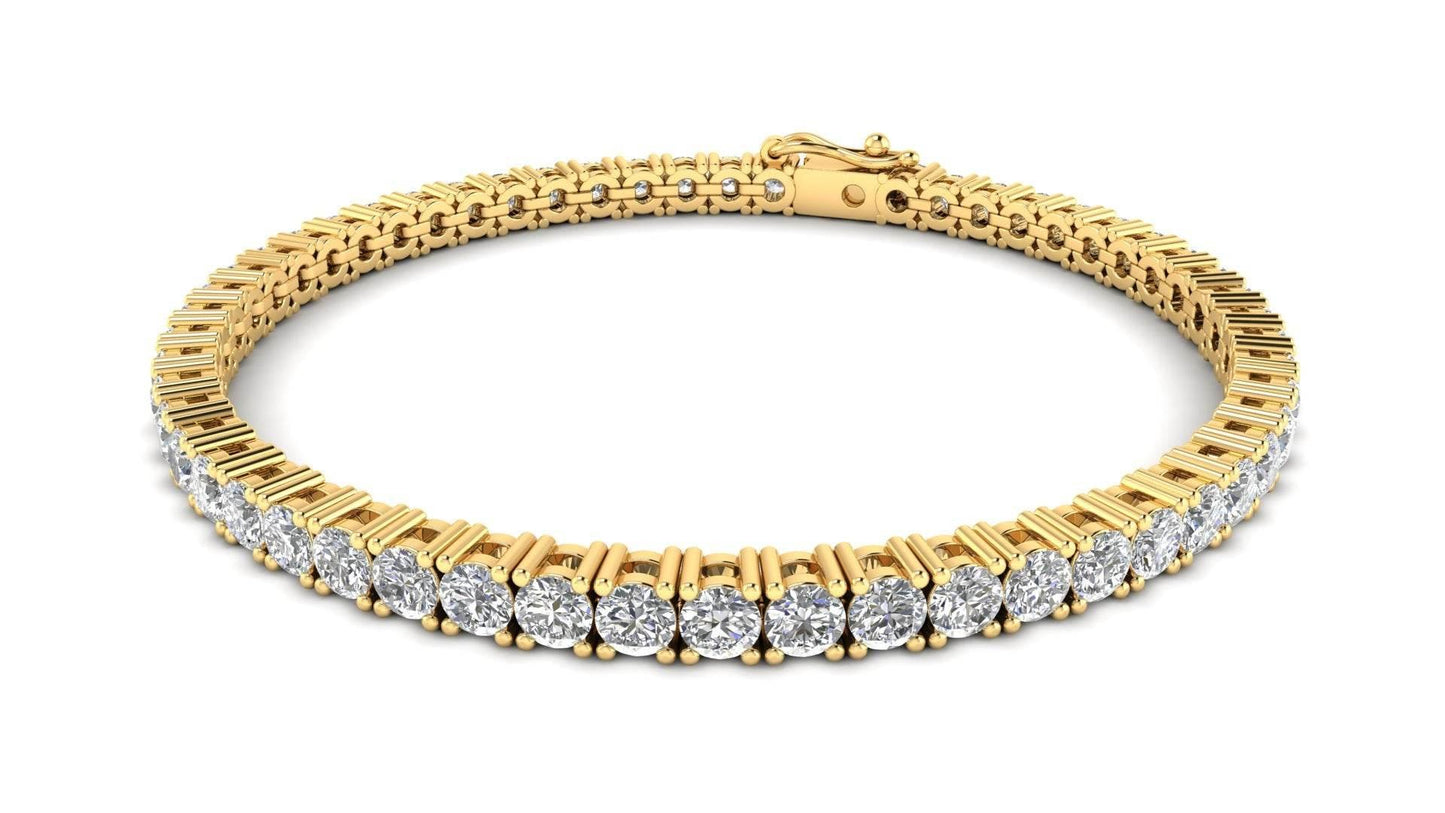 Seher Lab Grown Diamond Tennis Bracelet in Gold - Jewelslane