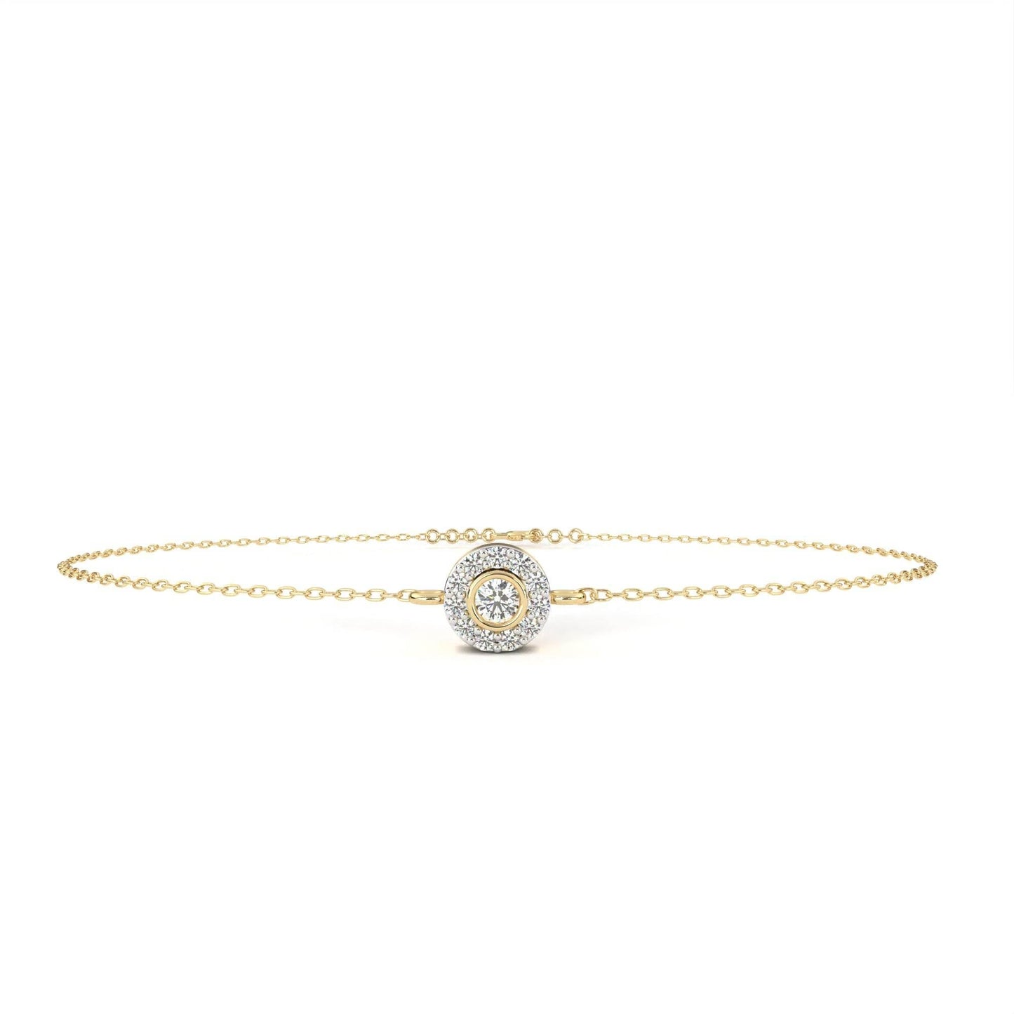 Sheena Lab Grown Diamond Bracelet on Chain in Gold - Jewelslane