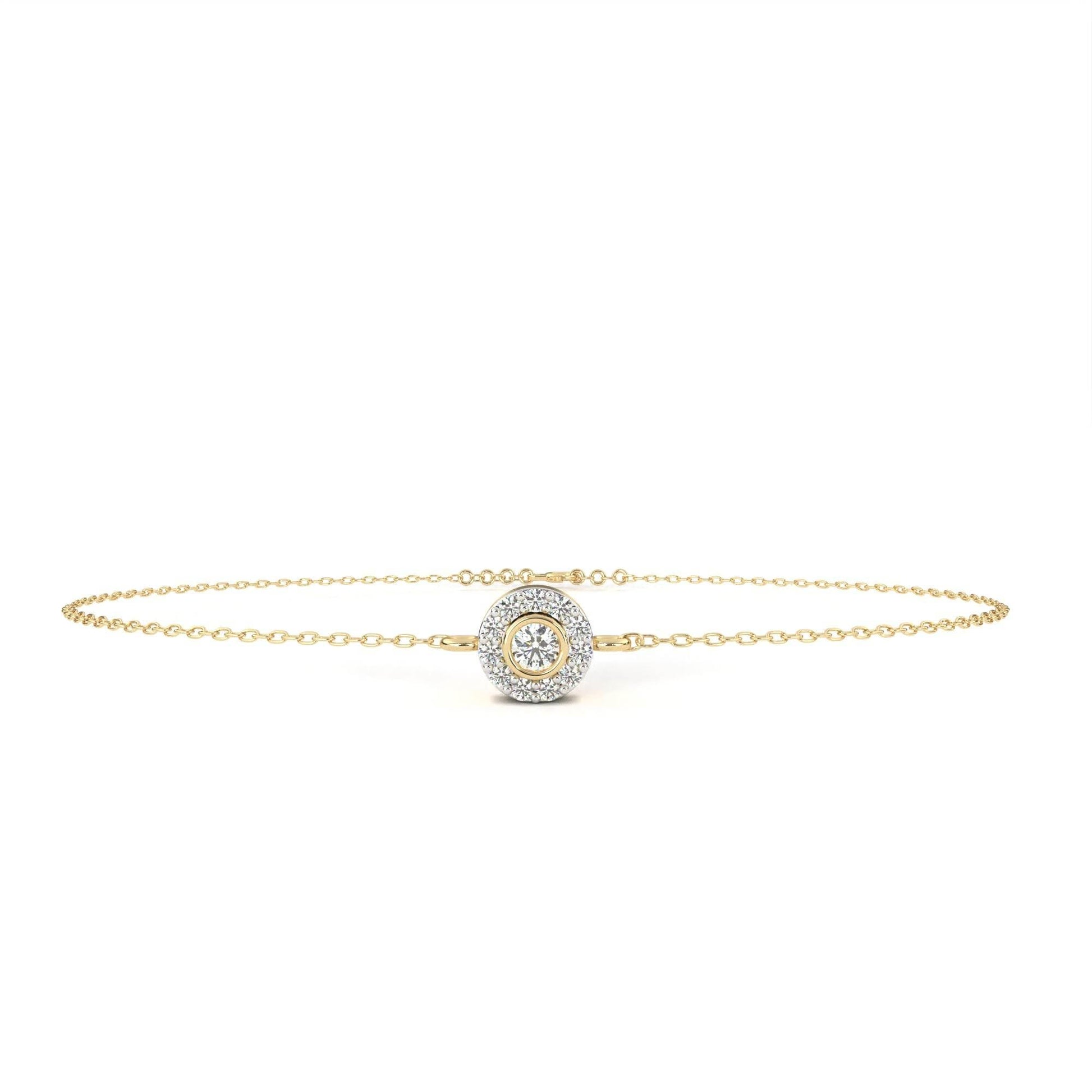 Sheena Lab Grown Diamond Bracelet on Chain in Gold - Jewelslane