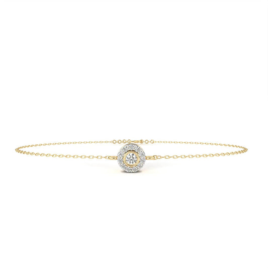Sheena Lab Grown Diamond Bracelet on Chain in Gold - Jewelslane