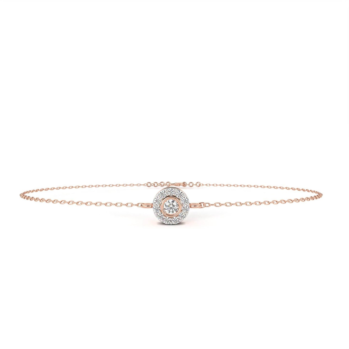 Sheena Lab Grown Diamond Bracelet on Chain in Gold - Jewelslane